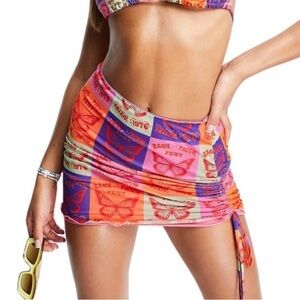 Dolls Kill Easy Tiger Ibiza Colorful Festival Mini Skirt 🦋